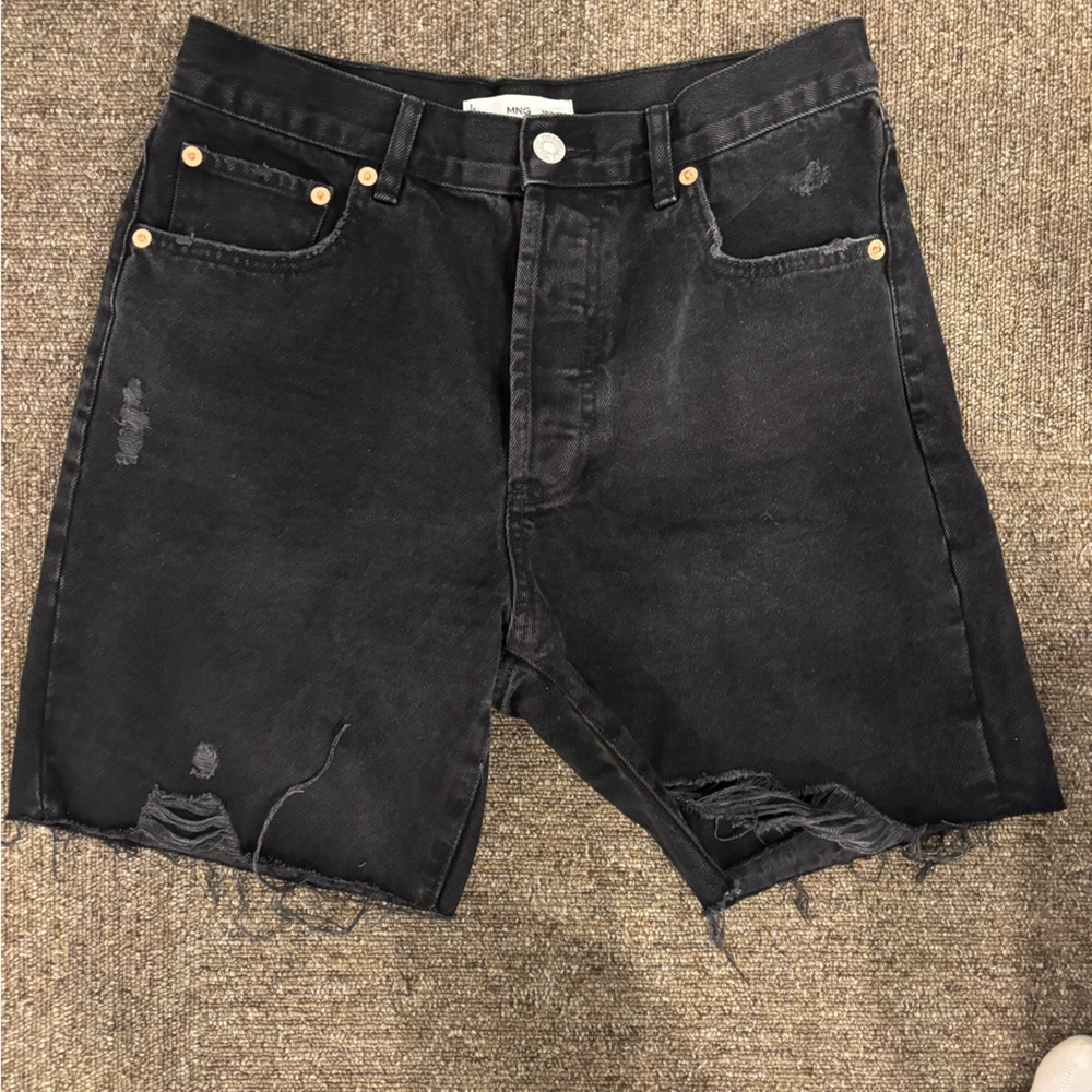 Black womens  Denim Bermuda Shorts